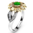 thumbnail image 2 of Gothic Round Rhinestone Sunflower Ring for Women boho Style Multicoloured Crystal Ring Gift Jewelry Accessoires, 2 of 2