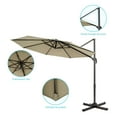 thumbnail image 2 of FLAME&SHADE 10ft Outdoor Round Patio Cantilever Market Offset Umbrella for Deck,Balcony and Poolside,Sand Brown, 2 of 8