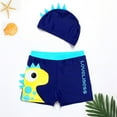 thumbnail image 2 of Bysome Boys Swimsuit Summer Kids Toddler Baby Cartoon Swim Shorts Beach Bathing Swimsuit With Swimming Cap 2Pcs Swimwear Set, 2 of 8