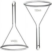 100mm Glass Funnel, Short Stem, Borosilicate Glass, Heavy Wall, Karter Scientific 213V12 (Pack of 2)