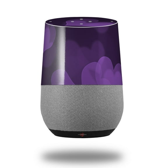 Decal Style Skin Wrap for Google Home Original - Bokeh Hearts Purple (GOOGLE HOME NOT INCLUDED) by WraptorSkinz
