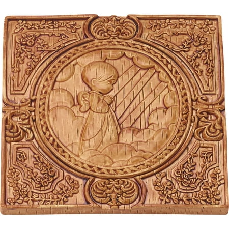 Precious Moments Angel in Prayer Wood Look Wall Plaque Resin 179107