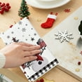 thumbnail image 6 of YIKA Christmas Elderly & Cat Themed Kitchen Dishwasher Towel - Bohemian Black Cat Dry Hand Towel For Baking & Cooking, Absorbent Holiday Kitchen Linens D, 6 of 6