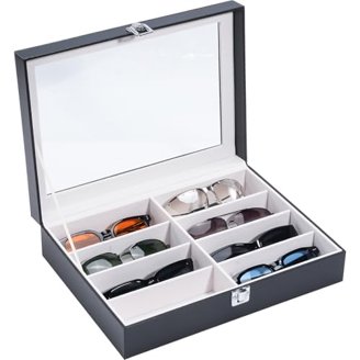 Ray-Ban Glasses Case Large Black, Leather, Unisex  display picture 3