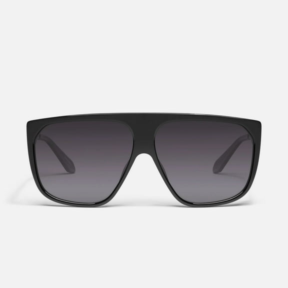 Quay Australia No Curfew Shield Sunglasses Black Smoke Polarized