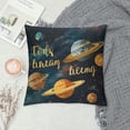 thumbnail image 2 of Shiartex  Saying Throw Pillow Cushion Cover, Outer Space Planets Star Cluster Solar System Moon Comets Sun Cosmos Illustration, Decorative  Pillow Case, 2 of 5