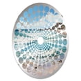 thumbnail image 2 of Designart "Artistic Charm of the Ocean Beach" Ocean Radial Dot Round Wall Mirror - Coastal Oval Printed Decorative Mirror - Multiple Color Options, 2 of 5