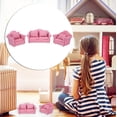 thumbnail image 4 of Juego de cojines para sofá a cuadros en miniatura para casa de muñecas 1:12, accesorio, muebles de habitación, juguete, 4 of 8
