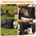 thumbnail image 5 of Dog Car   for Medium Dogs  to 25lbs, Soft-Sided Travel Crate with Mesh Windows and Safety Belt, 5 of 6