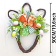 thumbnail image 3 of SUOKOM 19.6in Easter Carrot Wreath, Spring Carrot Shaped Artificial Flower with Colorful Eggs for Front Door Summer Farmhouse Easter Holiday Wall Home Window Decor, 3 of 7