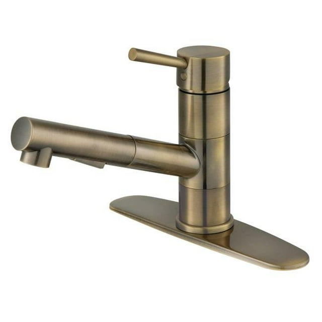 Kingston Brass LS840DLAB Concord Robinet de Cuisine à Poignée Unique, Laiton Antique
