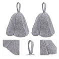 thumbnail image 3 of 4pcs Felt Sauna Hat Hot Dry Steam Room Bath Hat Simple Head Protection Cover, 3 of 6
