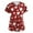 A007-Wine, variant on 4th of July Stretch Scrub Tops for Women Patriotic V Neck Short Sleeve Comfort Nurse Workwear