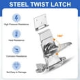 thumbnail image 4 of 3.54x2.6" Spring Loaded Butterfly Twist Latch, 2 Pcs Steel Twist Latch & Keeper, 4 of 7