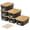 Black, variant on 6Pcs Storage Bins with Lids, Stackable Plastic Storage Basket with Bamboo Lid, Pantry Organizer Box Small Containers for Organizing Shelves Drawer Desktop Closet Cabinet Office Classroom 10x7.1x4.1in