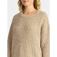 thumbnail image 4 of Time and Tru Women's and Women’s Plus Textured Stitch Sweater, Midweight, Sizes XS-4X, 4 of 5