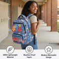 thumbnail image 4 of Psesaysky Cartoon Dinosaur Fire Brigade Elementary Bookbag with Soft Padded traspirante School Bags, Large Capacity 17 Inch Book Bag for Middle School Primary School Travel, 4 of 9