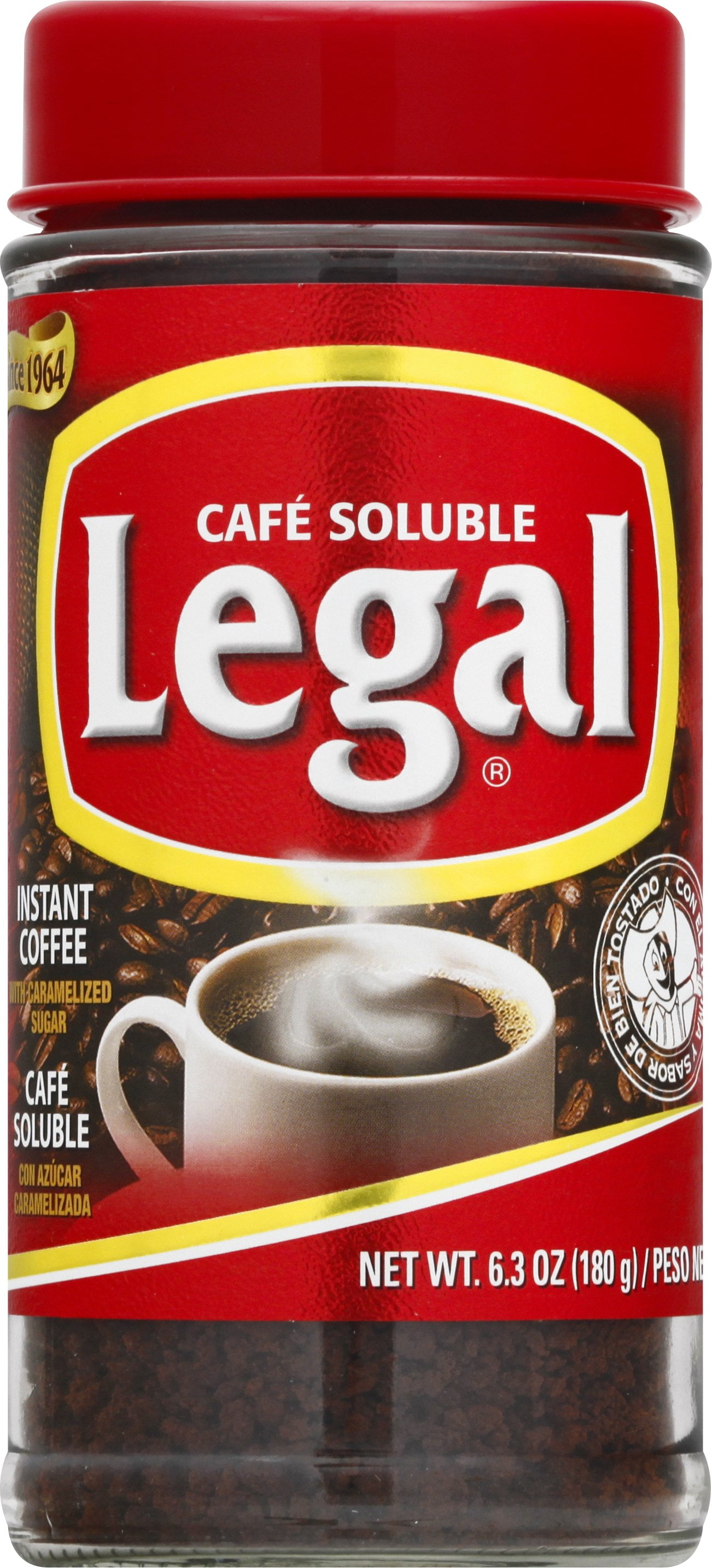 LEGAL Instant Coffee - Cafe Soluble con Azucar Caramelizada