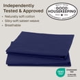thumbnail image 3 of California Design Den King Size Pillow Cases, 100% Cotton Pillow Cases, Set of 2 Soft Sateen Weave Pillowcase Set, Designed for King Size Pillows, Navy Blue, 3 of 8
