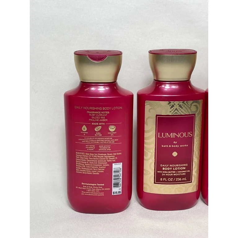 ボディローション Luminous Body Lotion 236ml Bath & Body Works Luminous Body Lotion, Ruby Currant Scent, 8 fl