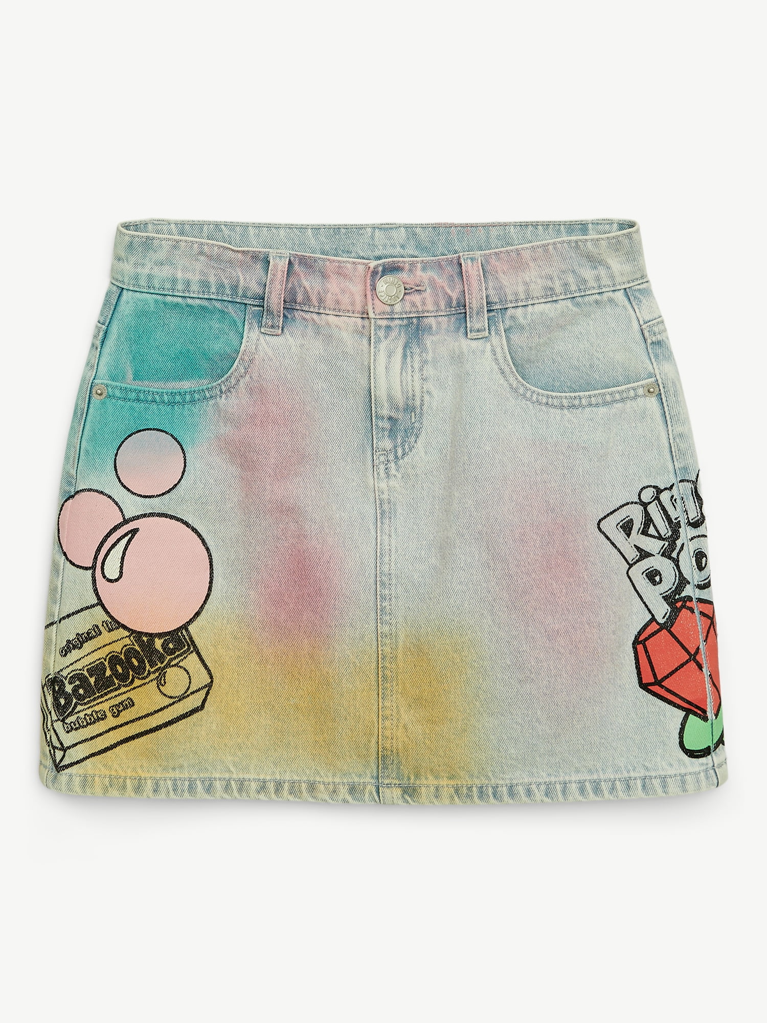 Justice Girls Ring Pop Collab Denim Skirt, Sizes 6-18 Justice Girls Ring Pop Collab Denim Skirt, Sizes 6-18