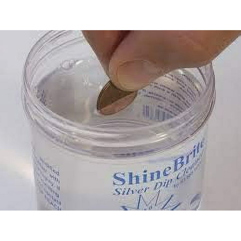 Shinebrite Silver Dip Cleaner - 8 Oz Jewelry Silver Metal Polishing Tarnish  Oxidation Removal Cleaning Finishing 