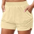 thumbnail image 2 of Running Shorts for Women Elastic Waist Pockets Lightweight Breathable Yoga Gym Active Sports Workout Athletic Shorts, 2 of 8