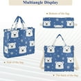 thumbnail image 6 of FORMRS Womens Corduroy Tote Bag Crossbody Shoulder Handbag with Pocket, White Polar Bear, 6 of 7