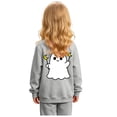 thumbnail image 5 of Girls Halloween Sweatshirt Crewneck Long Sleeve Cartoon Ghost Graphic Top Breathable Pullover Tops Gray 1-2 Years, 5 of 9