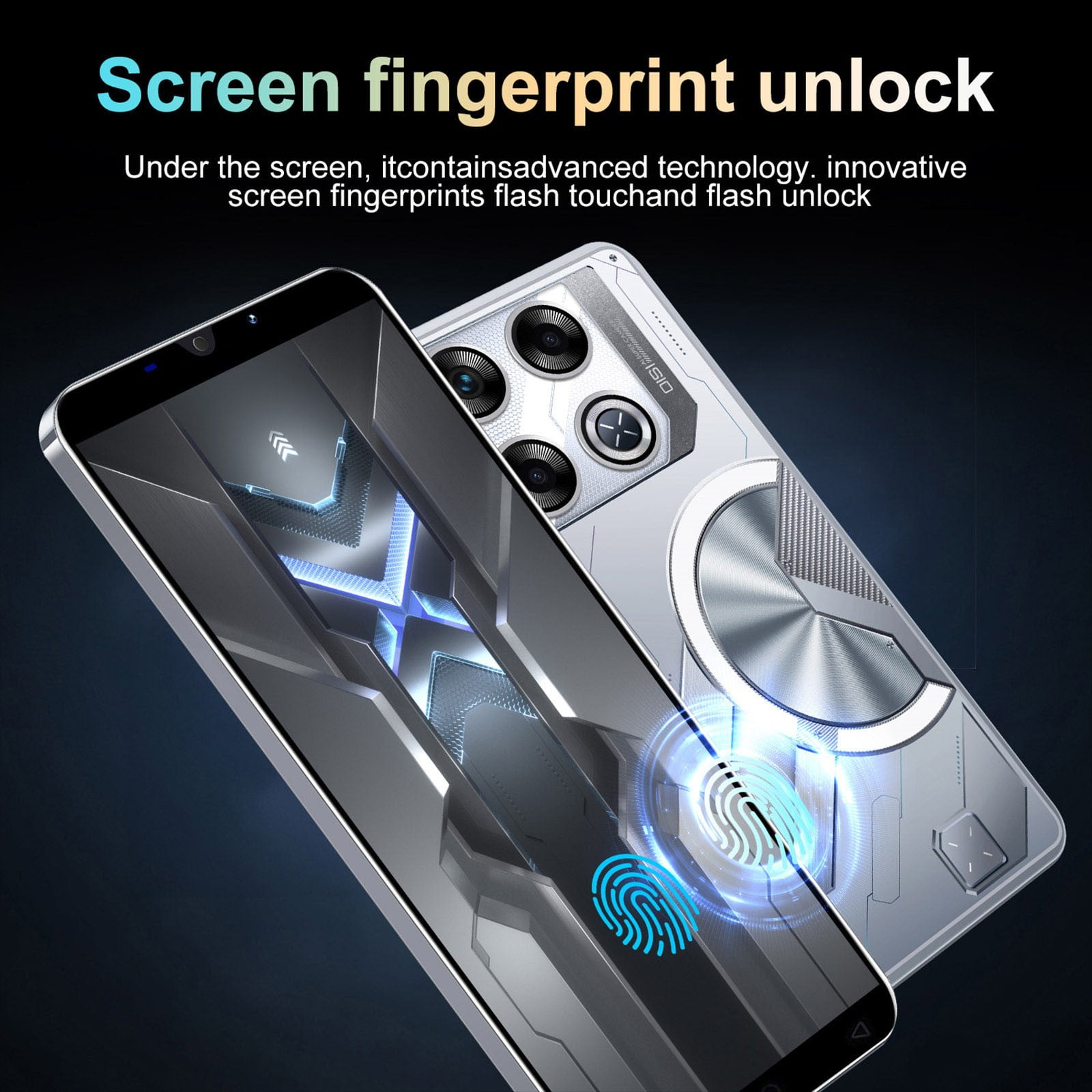 Silver 5 Inch Android 14.0 Phone 16Gb Sim Standby 4800Mah Network Mobile Phone