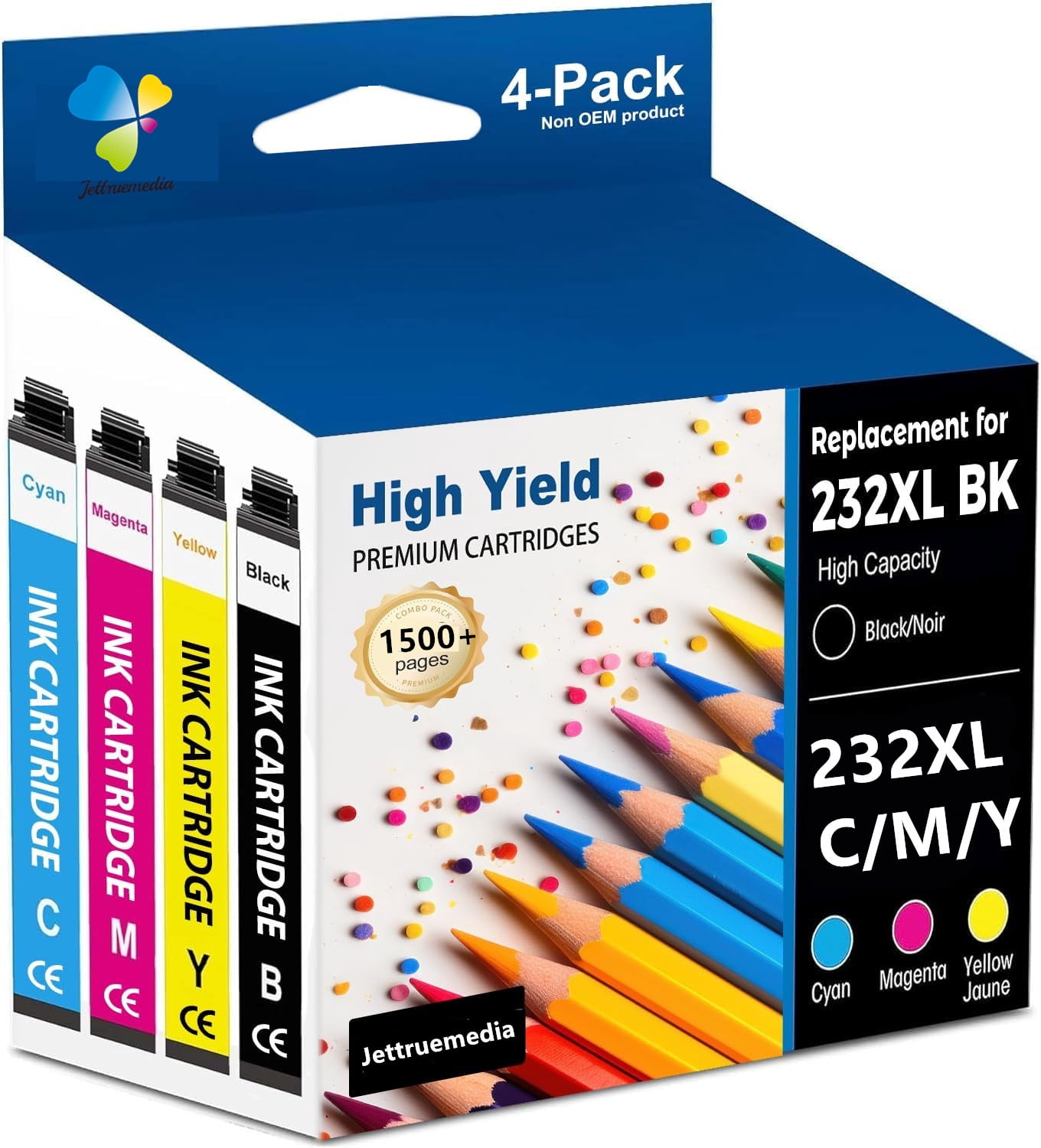 Kolor Expert 212XL Ink Cartridge, 5-Pack, Black, Cyan, Magenta
