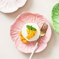 thumbnail image 3 of UNOMOR Pink Ceramic Cabbage Bowl for Storage Using Material for Microwave Oven Dishwasher 1 Set, 3 of 8