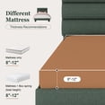 thumbnail image 4 of Amolife Twin Bed Frame, Platform Bed Frame with Chenile Fabric Upholstered Slat Headboard, Green, 4 of 7