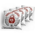 thumbnail image 5 of Ambesonne Fitness Throw Pillow Cover 4 Pack, Vintage Gym Emblem, 20", Red White Grey, 5 of 7