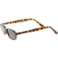 thumbnail image 3 of True Vintage Small Horn Rimmed Rectangle Sunglasses Color Tinted Lens 46mm (Tortoise / Smoke), 3 of 4
