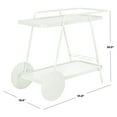 thumbnail image 3 of SAFAVIEH Zunia 2-Tier Metal Kitchen Serving Cart, White, 3 of 14