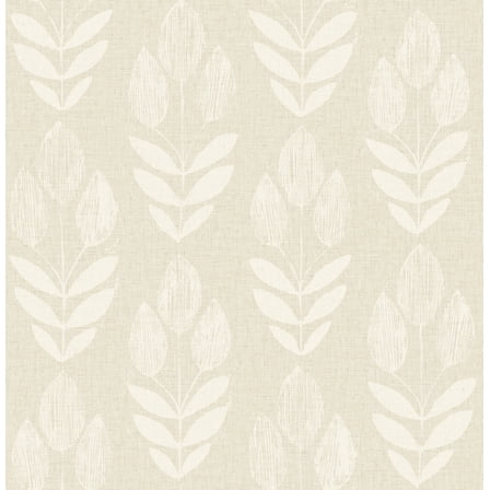 Chesapeake Garland Khaki Block Tulip Wallpaper