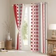 thumbnail image 3 of Manfei Chic Abstract Teens Curtains Pack of 2 (42x84 Each), Red Square Checkered Curtains Blackout, Modern Buffalo Plaid Bedroom Curtains, Window Curtains Decor, 3 of 6