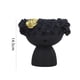 thumbnail image 3 of Resina retrato florero estatua clave almacenamiento cabeza humana escultura ornamento (negro), 3 of 6