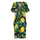 thumbnail image 4 of Vestido holgado con bolsillos y estampado de limones en hojas tropicales, vestido de fiesta de lujo para mujer, vestido de noche para graduación, tendencia de ropa para mujer 2025, 4 of 7