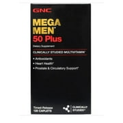 GNC Mega Men 50 Plus Multivitamin - 120 Caplets
