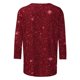 thumbnail image 4 of Tejiojio Women's Sequin Top Round Neck 3/4 Sleeves Sparkly Casual Party Blouse S-2XL, 4 of 5