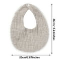 thumbnail image 3 of BRGZLK Baby Muslin Bib Toddler Snap Cotton Saliva Towel Burping Adjustable Bandana Newborn Unisex Gray Free Size, 3 of 4