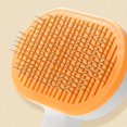 thumbnail image 6 of 1pc Pet Brush Self Cleaning Slickers Comb, Bent Steel Needle Comb For Shedding & Grooming For All Long/ Short Hair Dogs Cats, 6 of 15