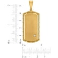 thumbnail image 3 of Men’s Gold-Tone Stainless Steel Cubic Zirconia Dog Tag Pendant Necklace, 3 of 4