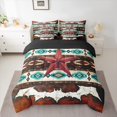thumbnail image 2 of Castle Fairy Western Tribal Aztec Twin Bedding Sets,Red Texas Star Bedding Comforter Set, 2 of 8