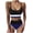 Blue, variant on Vedolay Swimsuit for Womens Women's 2PCS Tripe Push Up High Waisted Bikini Swimsuit Swimwear,Black S