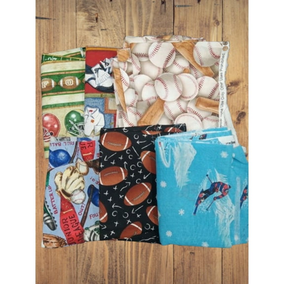 Assorted Sports Fabric - 1 lb Scrap Bundle