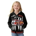 thumbnail image 4 of Chririnla Us Flag Fire Trucks Hooded Zip Up Jacket for Youth and Teens - Comfy Casual Fuzzy Pullover for Gym Run and Travel Fluffy Sweatshirt for boys, 4 of 7