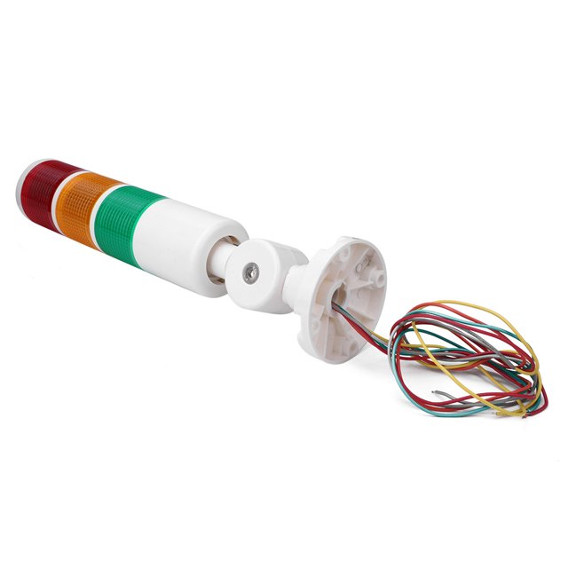 Andon Lights, 3 Colors Light Tower, 24V Warning Light with Buzz Sound, Tower Lights, LED Red Green Yellow for